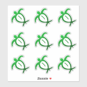 Hawaiian Honu Petroglyph (Blatt) Aufkleber