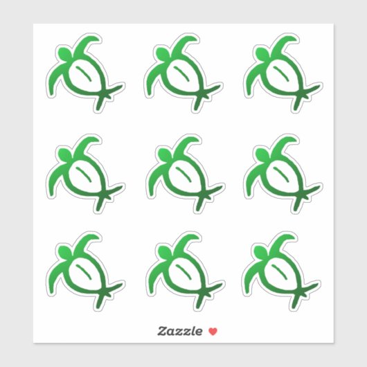 Hawaiian Honu Petroglyph (Blatt) Aufkleber (Blatt)