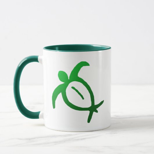 Hawaiian Honu Petroglyph - Mug Tasse (Links)