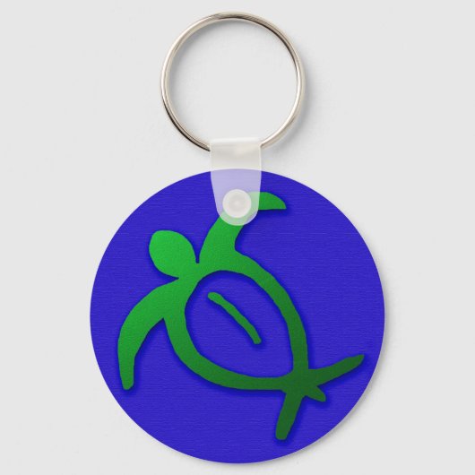 Hawaiian Honu Petroglyph Schlüsselanhänger (Vorderseite)