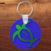 Hawaiian Honu Petroglyph Schlüsselanhänger (Vorderseite)