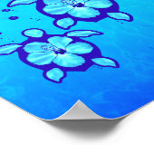 Hawaiian Honu Poster (Ecke)