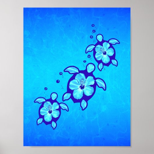 Hawaiian Honu Poster (Vorne)