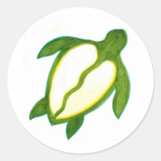 Hawaiian Honu Runder Aufkleber