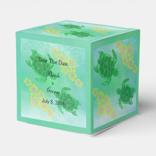 Hawaiian Honu Save the Date Geschenkschachtel (Rückseite)
