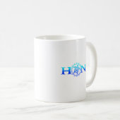 Hawaiian Honu Sea Turtle Ocean Blue Kaffeetasse (VorderseiteRechts)