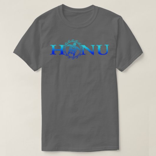 Hawaiian Honu Sea Turtle Ocean Blue T-Shirt (Design vorne)