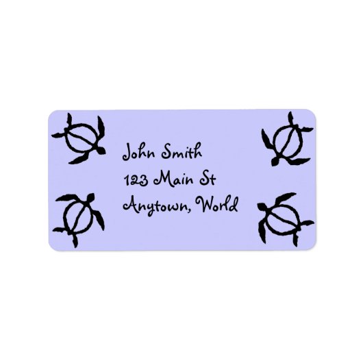 Hawaiian Honu Turtle Adressaufkleber (Vorne)