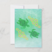 Hawaiian Honu Wedding Einladung (Rückseite)
