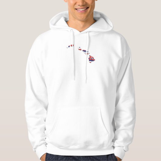 Hawaiian Hoodie - Hawaiian Islands & DanielsHawaii (Vorderseite)