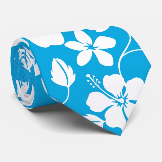 HAWAIIAN HULA (BLAU) KRAWATTE (Gerollt)