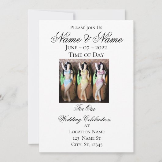 Hawaiian Hula Dancer Thunder_Cove Einladung (Vorderseite)