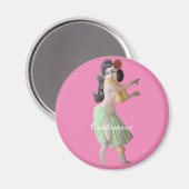 Hawaiian Hula Dancer Thunder_Cove Magnet (Vorderseite/Rückseite)