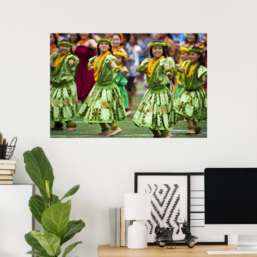 Hawaiian Hula Dancers Poster (Heimbüro)