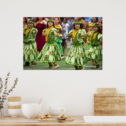 Hawaiian Hula Dancers Poster (Küche)
