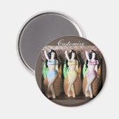 Hawaiian Hula Dancers Thunder_Cove Magnet (Vorderseite/Rückseite)