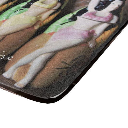 Hawaiian Hula Dancers Thunder_Cove Schneidebrett (Ecke)