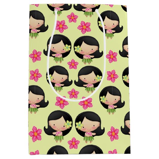 Hawaiian Hula Girl Geschenktasche Mittlere Geschenktüte (Vorderseite)