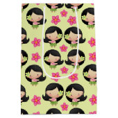 Hawaiian Hula Girl Geschenktasche Mittlere Geschenktüte (Rückseite)