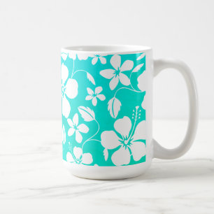 HAWAIIAN HULA (GRÜNE LEAF) AQUAMARINE KAFFEE-TASSE KAFFEETASSE