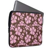 HAWAIIAN HULA (HIBISCUS) BROWN/PINK LAPTOPSCHUTZHÜLLE (Vorne Rechts)