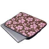 HAWAIIAN HULA (HIBISCUS) BROWN/PINK LAPTOPSCHUTZHÜLLE (Vorne Knopf)
