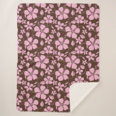 HAWAIIAN HULA (HIBISCUS) BROWN/PINK SHERPADECKE (Vorderseite)