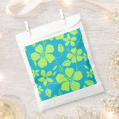 HAWAIIAN HULA (HIBISCUS) TEAL LIME GESCHENKTÜTCHEN (Ausgeschnitten)