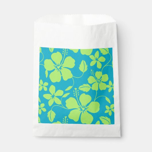 HAWAIIAN HULA (HIBISCUS) TEAL LIME GESCHENKTÜTCHEN (Vorderseite)