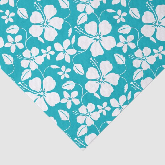 HAWAIIAN HULA (HIBISKUS) AQUAMARIN SEIDENPAPIER (Ausschnitt)