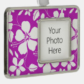 HAWAIIAN HULA (HIBISKUS) BERRY Rahmen-Ornament SILBER (Rechts)