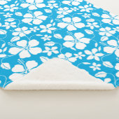 HAWAIIAN HULA (HIBISKUS) BLAU SHERPADECKE (3/4)