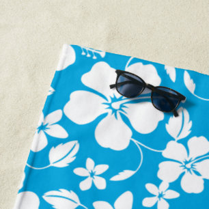 HAWAIIAN HULA (HIBISKUS) BLAU STRANDTUCH