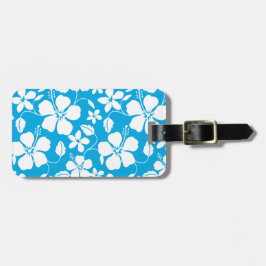 HAWAIIAN HULA (HIBISKUS) BLAUE LUGGAGE TAG GEPÄCKANHÄNGER