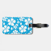 HAWAIIAN HULA (HIBISKUS) BLAUE LUGGAGE TAG GEPÄCKANHÄNGER (Rückseite horizontal)