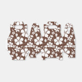 HAWAIIAN HULA (HIBISKUS) BROWN FAVOR BOX GESCHENKSCHACHTEL (Ungefaltet)