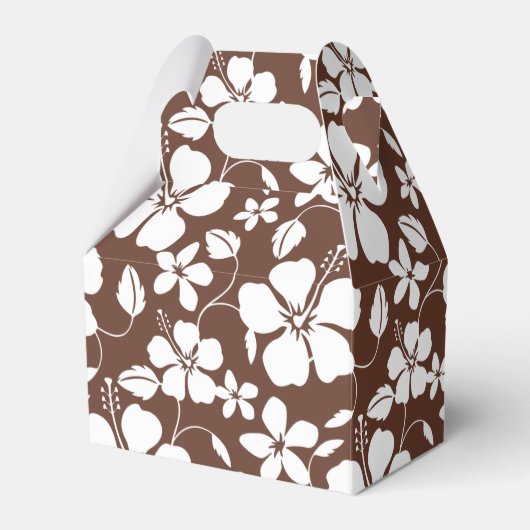 HAWAIIAN HULA (HIBISKUS) BROWN FAVOR BOX GESCHENKSCHACHTEL (Vorderseite)