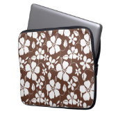 HAWAIIAN HULA (HIBISKUS) BROWN LAPTOPSCHUTZHÜLLE (Vorderseite Links)