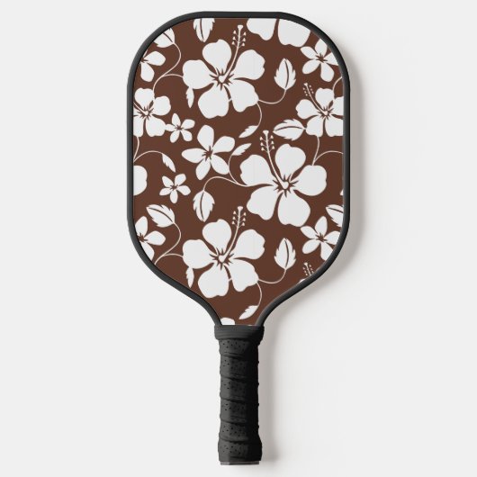 HAWAIIAN HULA (HIBISKUS) BROWN PICKLEBALL PADDLE (Vorderseite)