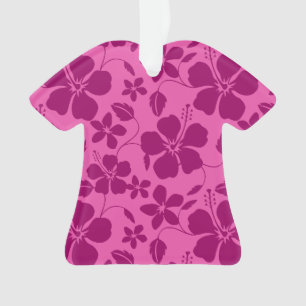 HAWAIIAN HULA (HIBISKUS) BURGUNDERWEIN ORNAMENT