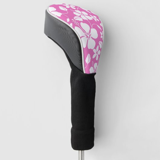 HAWAIIAN HULA (HIBISKUS) FLAMINGO PINK GOLF HEADCOVER (angewinkelt)