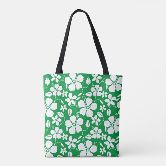 HAWAIIAN HULA (HIBISKUS) GRÜNE TASCHE (Rückseite)
