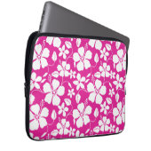 HAWAIIAN HULA (HIBISKUS) HITZPINK LAPTOPSCHUTZHÜLLE (Vorne Rechts)