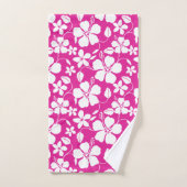 HAWAIIAN HULA (HIBISKUS) HOT PINK BATH TOWEL SET (Handtuch)