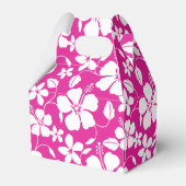 HAWAIIAN HULA (HIBISKUS) HOT PINK FAVOR BOX GESCHENKSCHACHTEL (Rückseite)