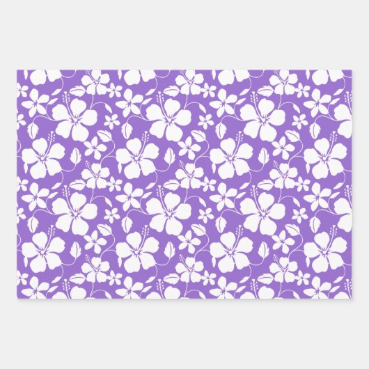 HAWAIIAN HULA (HIBISKUS) LICHT LILA GESCHENKPAPIER SET (Vorderseite 2)