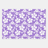 HAWAIIAN HULA (HIBISKUS) LICHT LILA GESCHENKPAPIER SET (Vorderseite)