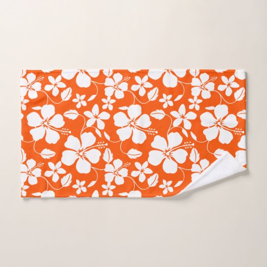 HAWAIIAN HULA (HIBISKUS) LIGHT ORANGE BADHANDTUCH SET (Handtuch)