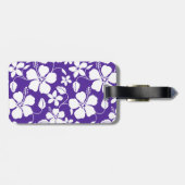 HAWAIIAN HULA (HIBISKUS) LILA GEPÄCKTAG GEPÄCKANHÄNGER (Rückseite horizontal)