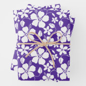 HAWAIIAN HULA (HIBISKUS) LILA GESCHENKPAPIER SET (Beispiel)